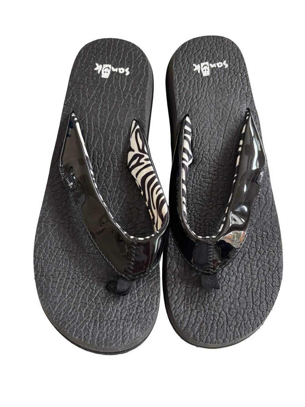 Sanuk Women's Yoga Mat Animal Flip-Flop Sz 7